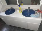 Meubel met 2 lavabos, spiegelkast, Huis en Inrichting, Badkamer | Badkamermeubels, Ophalen, 200 cm of meer, 150 tot 200 cm, 50 tot 75 cm