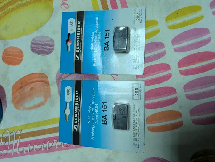 2 NOUVELLES BATTERIES ORIGINALES SENNHEISER BA151, TV, Hi-fi & Vidéo, Casques audio, Sennheiser, Enlèvement ou Envoi