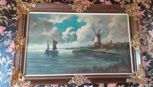 E. Boutin olieverfschilderij op doek, Antiek en Kunst, Kunst | Schilderijen | Klassiek, Ophalen