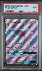 Espeon GX #140 Pokemon Sun & Moon PSA9, Enlèvement ou Envoi, Comme neuf, Cartes en vrac