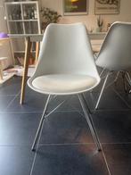 8 witte stoelen, Huis en Inrichting, Stoelen, Ophalen, Gebruikt, Wit, Modern