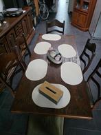 Tafel plus 6 stoelen, Huis en Inrichting, Tafels | Salontafels, Gebruikt, 100 tot 150 cm, 50 tot 75 cm, Eikenhout