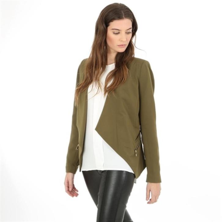 Khaki blazer van Pimkie - Maat small, Kleding | Dames, Jasjes, Kostuums en Pakken, Verzenden