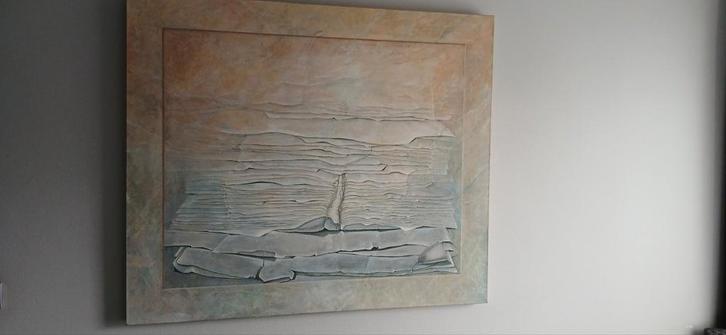 Abstract schilderij (Noel Maes), Antiek en Kunst, Kunst | Schilderijen | Abstract, Ophalen