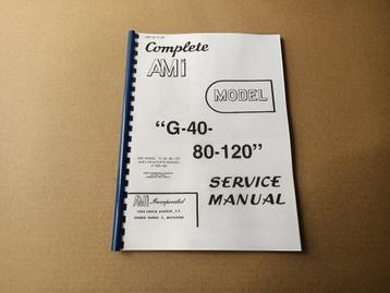 Service Manual: AMi G40/80/120 (1955) jukebox Nieuw !!   beschikbaar voor biedingen