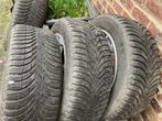 4 winterbanden op originele alu VW velgen 215/55 R16, Ophalen, Velg(en), 16 inch, Winterbanden
