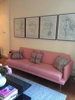 Pink Heal's 3 Seat Sofa, Maison & Meubles, Enlèvement ou Envoi, Comme neuf, Tissus, Scandinave