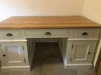 Handgemaakt massief eiken bureau in cottage stijl, Ophalen of Verzenden, Gebruikt, Bureau