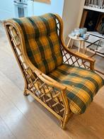Vintage relax zetel bamboe 1 pers met kussens. Pracht staat!, Ophalen, Overige materialen, Gebruikt, Vintage