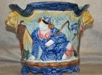 cache pot aux enfants barbotine/majolica wasmuel, Antiek en Kunst, Ophalen of Verzenden