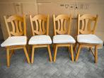 4x massief eiken stoelen / NIEUWSTAAT !!, Huis en Inrichting, Stoelen, Ophalen, Zo goed als nieuw, Hout