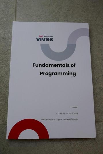 Fundamentals of Programming beschikbaar voor biedingen