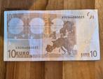 Briefje van 10 euro van het jaar 2002, Timbres & Monnaies, 50 euros, Enlèvement, Billets en vrac, Belgique