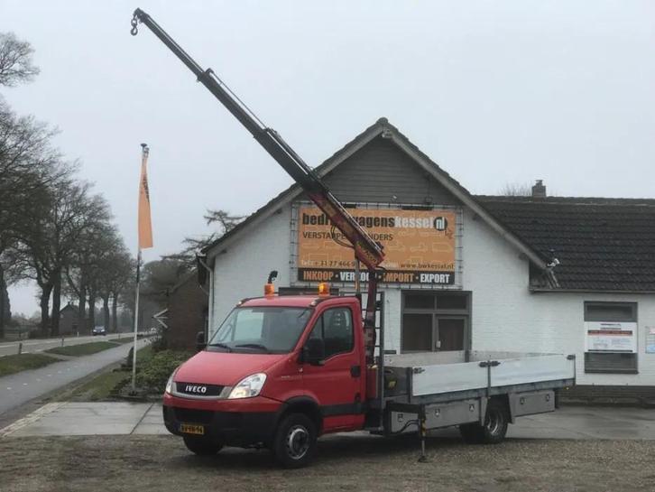 Iveco Daily 70C17 Euro 5 Open Laadbak Palfinger Kraan AC, Auto's, Bestelwagens en Lichte vracht, Bedrijf, Te koop, ABS, Airconditioning