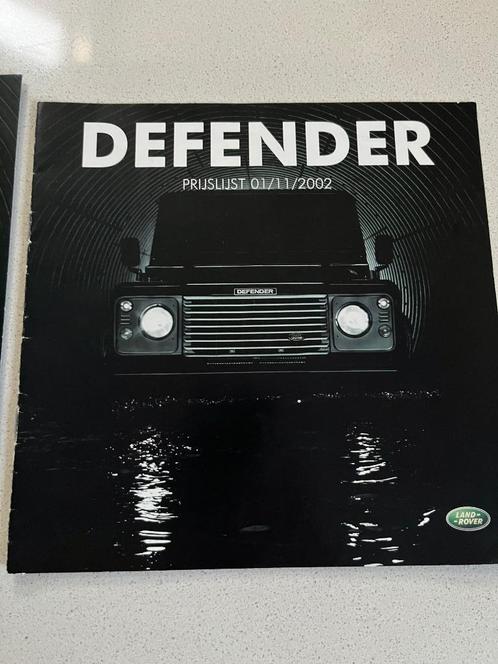 Land Rover Defender Td5 2002 brochure+prijslijst+technisch, Livres, Autos | Brochures & Magazines, Comme neuf, Autres marques