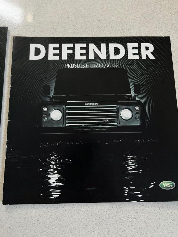 Land Rover Defender Td5 2002 brochure+prijslijst+technisch, Boeken, Auto's | Folders en Tijdschriften, Zo goed als nieuw, Overige merken
