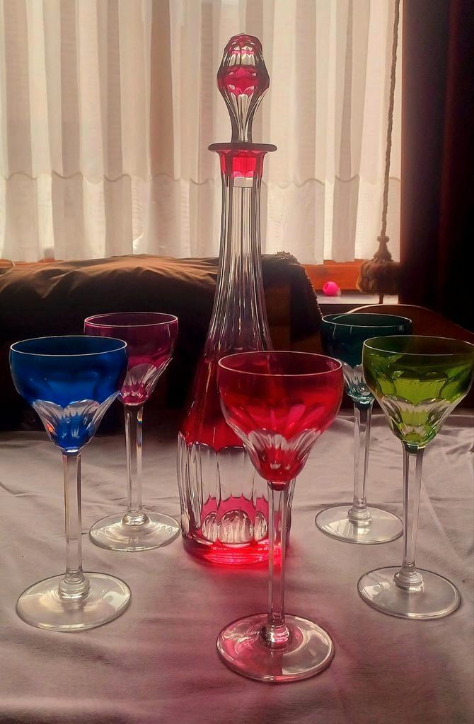 Val saint lambert kristalset, Antiek en Kunst, Antiek | Glaswerk en Kristal, Ophalen