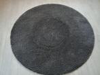 rond donkergrijs tapijt 130 cm, Ophalen, Rond, Zo goed als nieuw, Grijs