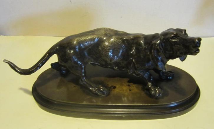 Antieke bronzen hond: tekkel, dachshund, Antiek en Kunst, Kunst | Beelden en Houtsnijwerken, Verzenden
