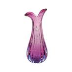 Italiaanse Vaas Bullicante Murano Glas Paars Blauw 28cm, Antiek en Kunst, Ophalen of Verzenden
