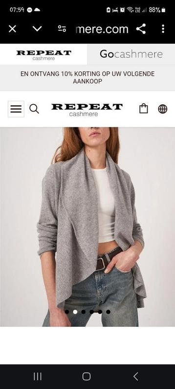 Repeat, Cardigan met grote sjaalkraag, cashmere, M