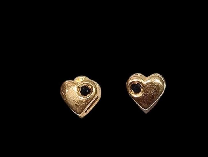 18K GOUDEN OORBELLEN, Handtassen en Accessoires, Oorbellen, Nieuw, Knopjes of Stekers, Goud, Goud, Met edelsteen, Ophalen of Verzenden