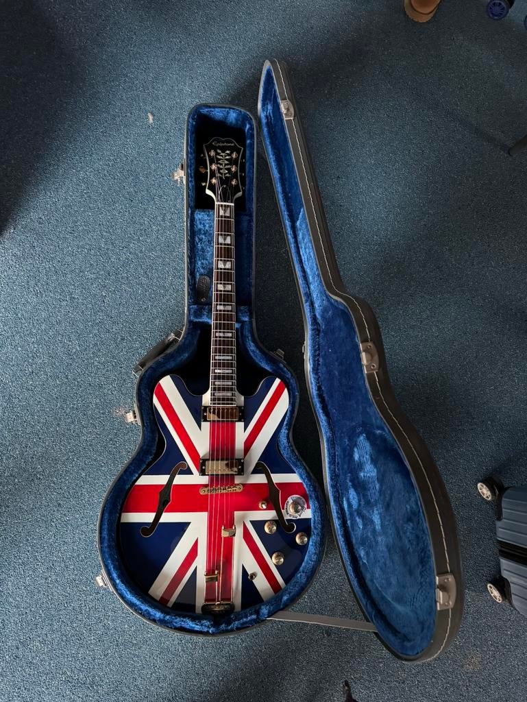 Epiphone Sheraton Union Jack Sheraton, Musique & Instruments, Instruments | Accessoires, Comme neuf, Enlèvement