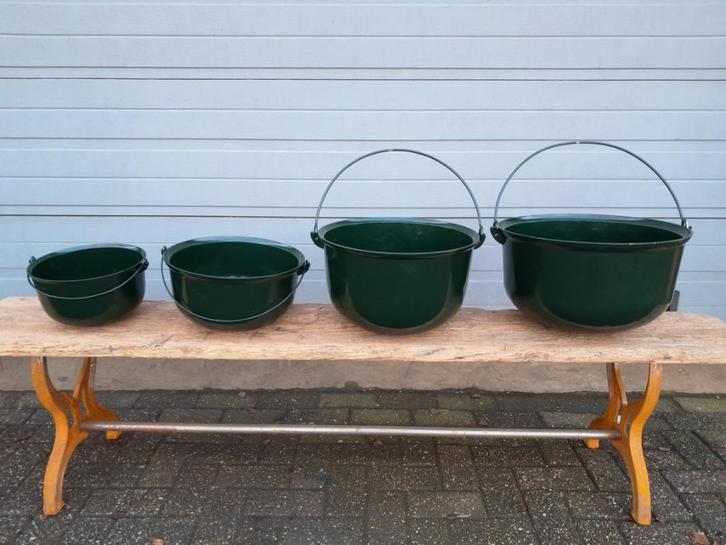 groot model bloembak heksenketel nieuw!!!, Tuin en Terras, Bloembakken en Plantenbakken, Nieuw, Metaal, Binnen, Balkon, Tuin, Rond