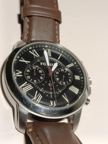 Fossil herenhorloge perfecte staat, Enlèvement, Comme neuf, Montre-bracelet, Cuir