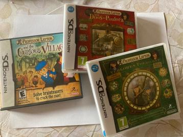 Nintendo ds games: 3x Professor Layton in mooie staat! beschikbaar voor biedingen
