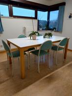 Table + 5 chaises de cuisine, 150 à 200 cm, Cinq personnes ou plus, Comme neuf, Enlèvement