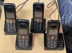 Philips D455 Quattro  4 draadloze telefoons, Telecommunicatie, Gebruikt, Ophalen of Verzenden, 4 handsets of meer