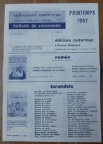 Casterman bulletin de commande Printemps 1967 Tintin Hergé, Verzamelen, Stripfiguren, Overige typen, Ophalen of Verzenden, Zo goed als nieuw