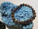Natuurlijke tijgeroog kralenarmband, 8 mm, unisex, Verzenden, Nieuw, Bruin, Overige materialen