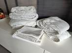 sets witte 1 en 2 pers  strech hoeslakens, Huis en Inrichting, Ophalen, Zo goed als nieuw, Wit, Hoeslaken of Sloop