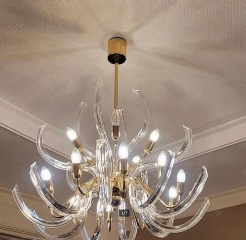 Murano Kroonluchter Italiaans Venini Eyecatcher!, Huis en Inrichting, Lampen | Hanglampen, Zo goed als nieuw, Glas, Ophalen