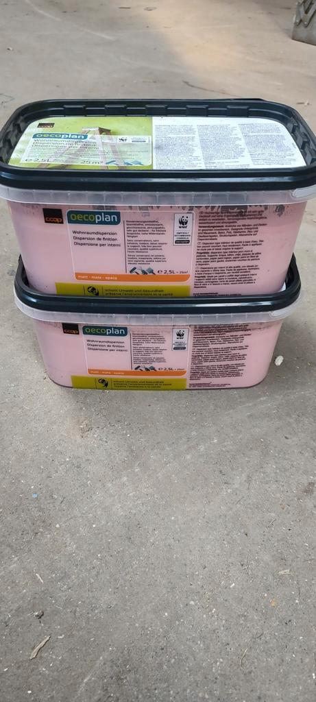 Muurverf plafondverf verf nieuw zacht oud roze mat, Doe-het-zelf en Bouw, Verf, Beits en Lak, Verf, Roze, Ophalen of Verzenden