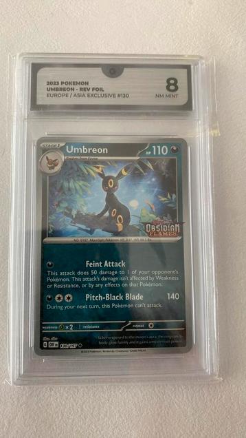 Pokemon Umbreon 130 avec estampille Obsidan Flames, Enlèvement ou Envoi, Utilisé, Cartes en vrac