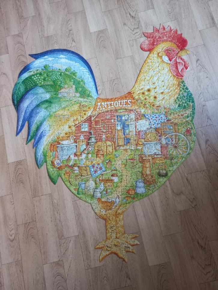 Puzzle coq Silhouette puzzle, Hobby & Loisirs créatifs, Sport cérébral & Puzzles, Comme neuf, Puzzle, 500 à 1500 pièces, Enlèvement ou Envoi