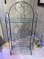 Metalen rekje met glazen legplanken, Enlèvement, Comme neuf