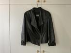 DAMES VEST IN LAMMLEDER, Ophalen, Zwart