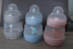 3 kleine MAM flesjes flessen 130 ml, Kinderen en Baby's, Overige typen, Gebruikt, Ophalen of Verzenden
