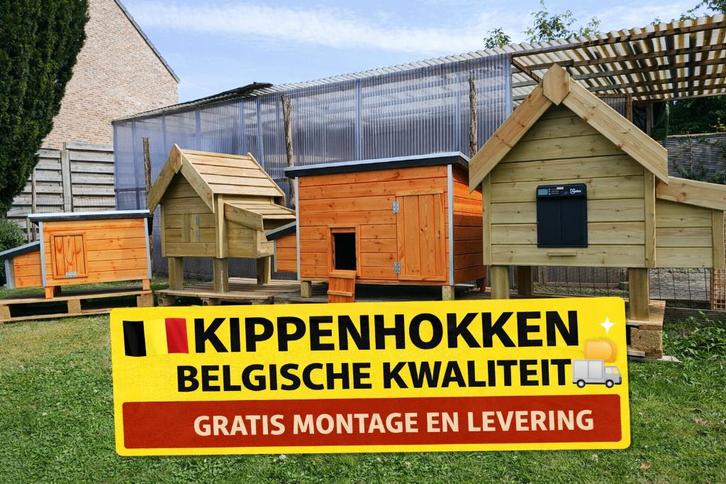 kippenhokken actie GRATIS LEVERING + MONTAGE 0499/082381, Dieren en Toebehoren, Pluimvee | Toebehoren, Nieuw, Kippenhok of Kippenren