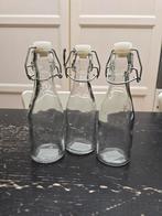 Lot de 3 bouteilles en verre, les bouchons, Collections, Comme neuf, Enlèvement