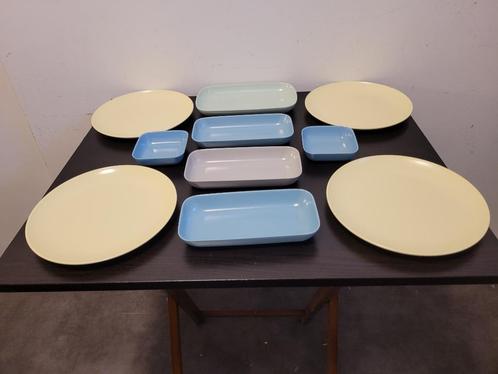 DDR melamine keukenset begin jaren 60 vintage, Antiek en Kunst, Kunst | Designobjecten, Ophalen of Verzenden