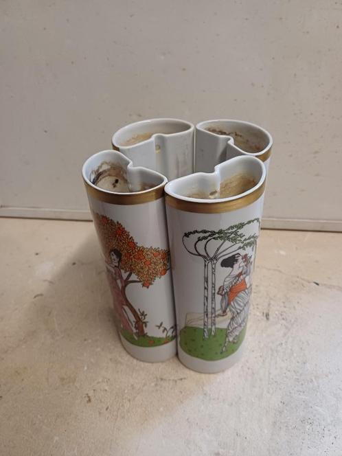 ancien art deco humidificateurs '(4) porcelaine4 saisons, Antiek en Kunst, Antiek | Porselein, Ophalen of Verzenden