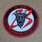 23 Devils SQN Kleine Brogel, Ophalen of Verzenden, Luchtmacht, Embleem of Badge