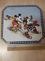 Metalen doos : Mickey en Minnie al schaatsend, Ophalen of Verzenden
