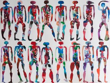 Origineel gouache van Wole Lagunju 2017 Nigeria  beschikbaar voor biedingen