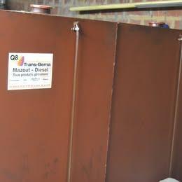 2 CUVES MAZOUT 1260 L CHACUNE (contenant encore +/- 90 L)., Doe-het-zelf en Bouw, Verwarming en Radiatoren, Gebruikt, Ophalen